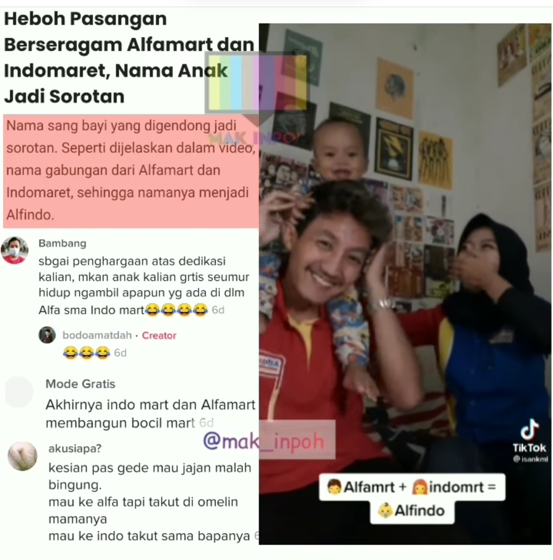 Suami Kerja di Alfamart, Istri di Indomart, Anaknya Diberi Nama Alfindo