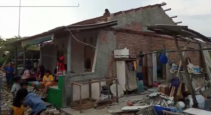 4 Rumah Warga di Cangkol Selatan Rusak karena Puting Beliung