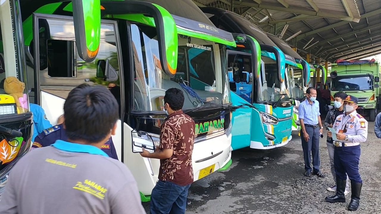 Dishub Sidak ke Sejumlah PO Bus, Periksa Sistem Keselamatan Pengepoerasian Kendaraan