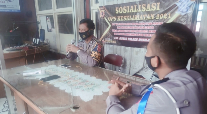 Satlantas Polres Majalengka Sosialisasi Operasi Lodaya lewat Radio