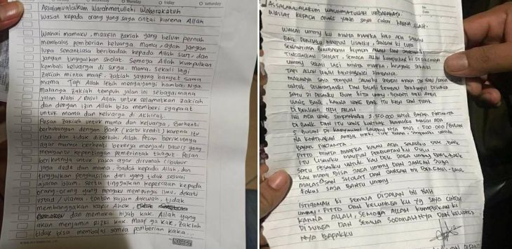 Banyak Kemiripan Surat Wasiat Zakiah Aini dan Bomber Makassar, Ini Lengkapnya