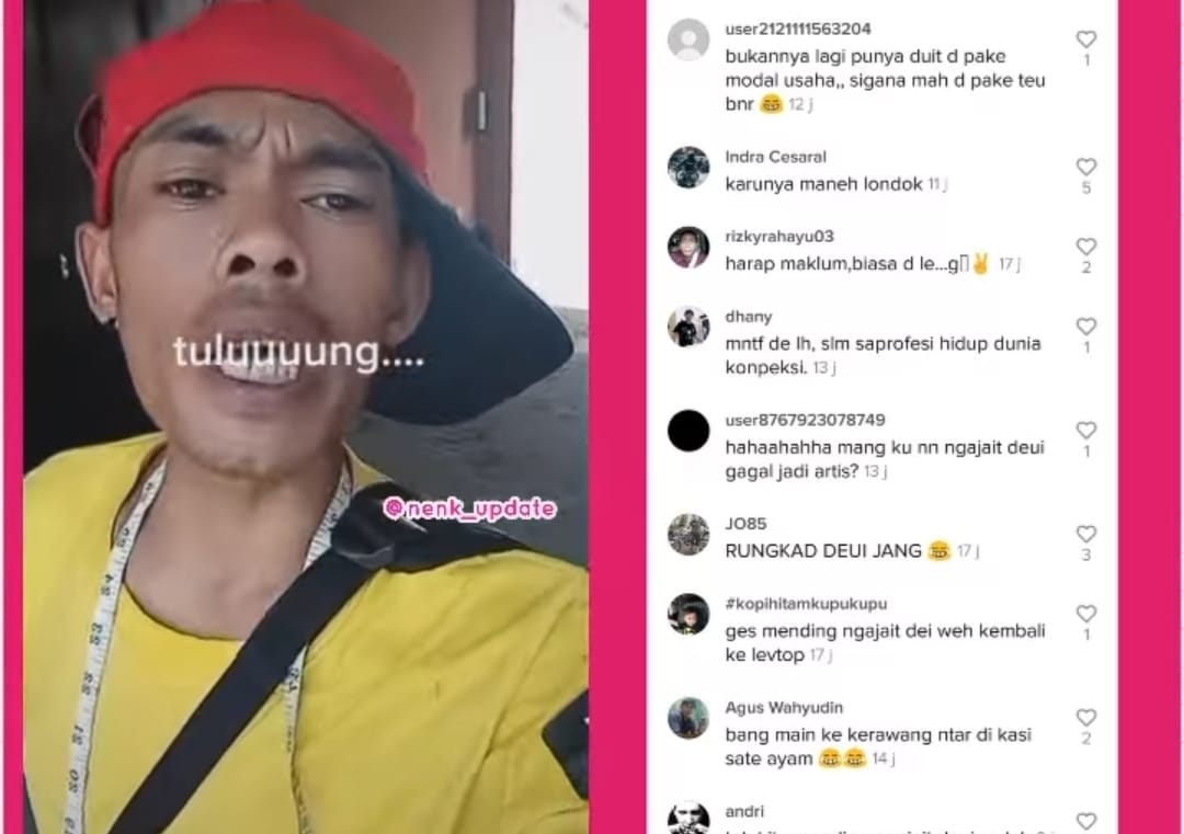 Sudah Tidak Viral, Ade Londok Kembali Jadi Tukang Jahit