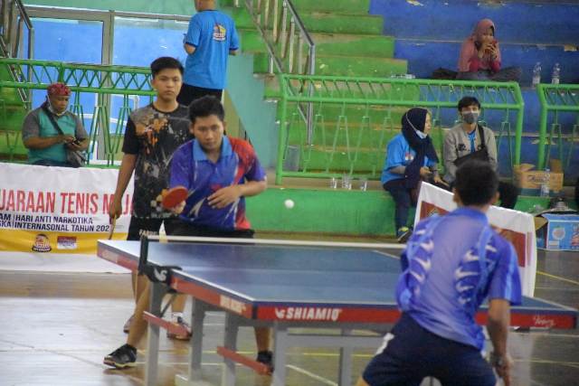 Smash on Drugs, BNN Kota Cirebon Gelar Turnamen Tenis Meja di Hari Anti Narkotika Internasional