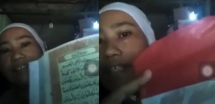 Gila! Wanita Ini Hina Alquran dan Bakar Bendera Merah Putih