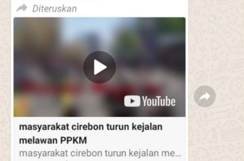 Beredar Video Hoax Ratusan Massa di Kota Cirebon Turun ke Jalan Melawan PPKM, Jangan Ikut Nyebar!