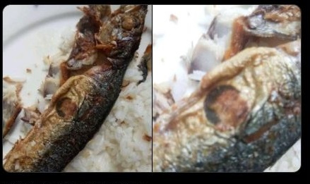 Lagi Enak Makan, Tiba-tiba Ada Wajah Misterius di Ikan Goreng