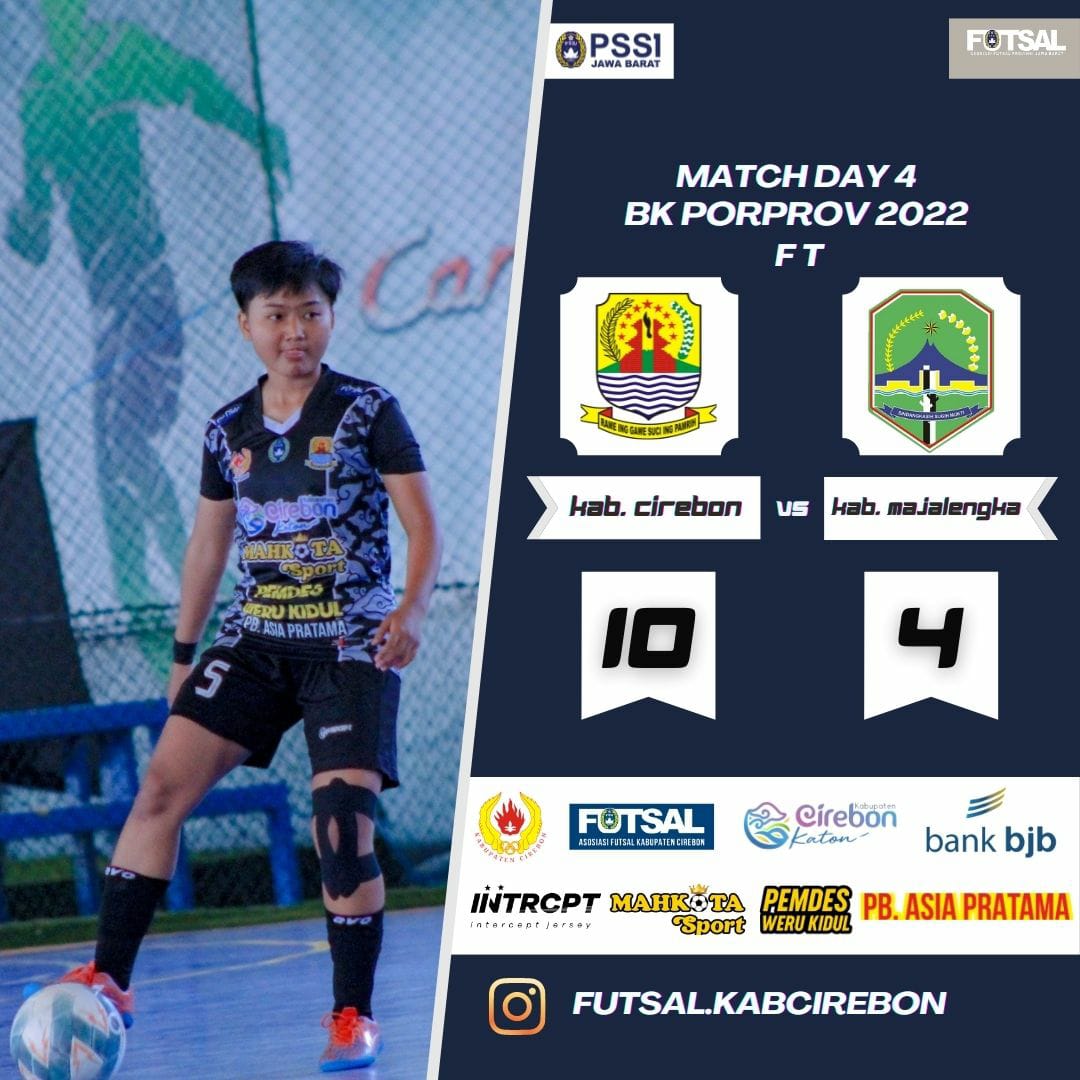 Sempurna, Tim Futsal Putri Kabupaten Cirebon Tak Terkalahkan, Bantai Majalengka 10-4