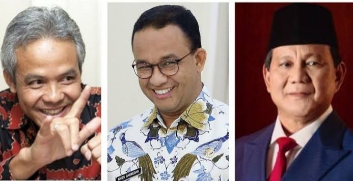 Anies, Ganjar dan Prabowo, Bergantian Pimpin Survei Capres 2024