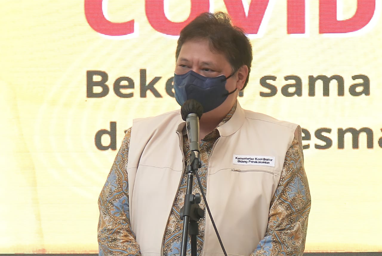 Menko Airlangga Harap Vaksin Merah Putih Diedarkan 2022