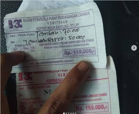 Viral! Pengakuan Sopir Kontainer Kena Pungli Hampir Rp 1 Juta di Pasar Caringin