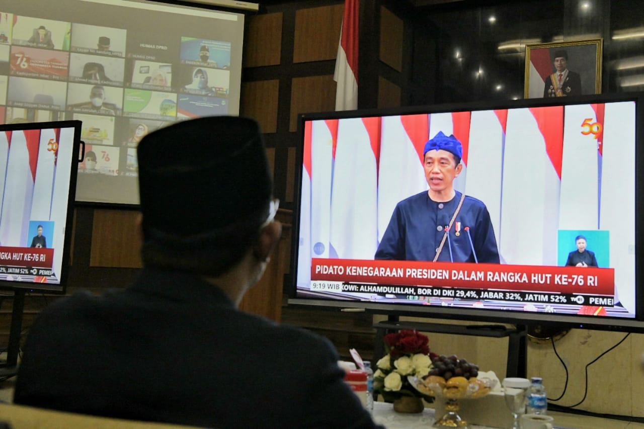 Jokowi Sampaikan Pidato Kenegaraan di Sidang Tahunan MPR-RI, Gubernur Jabar Menyimak