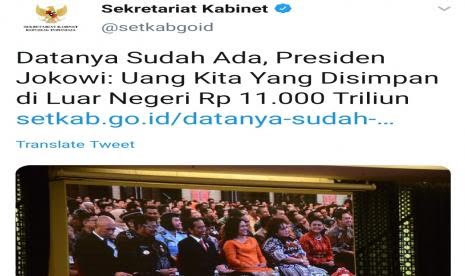 Berita Jokowi Kantongi Rp 11 Ribu Triliun Dihapus Setkab, Kominfo: Disinformasi