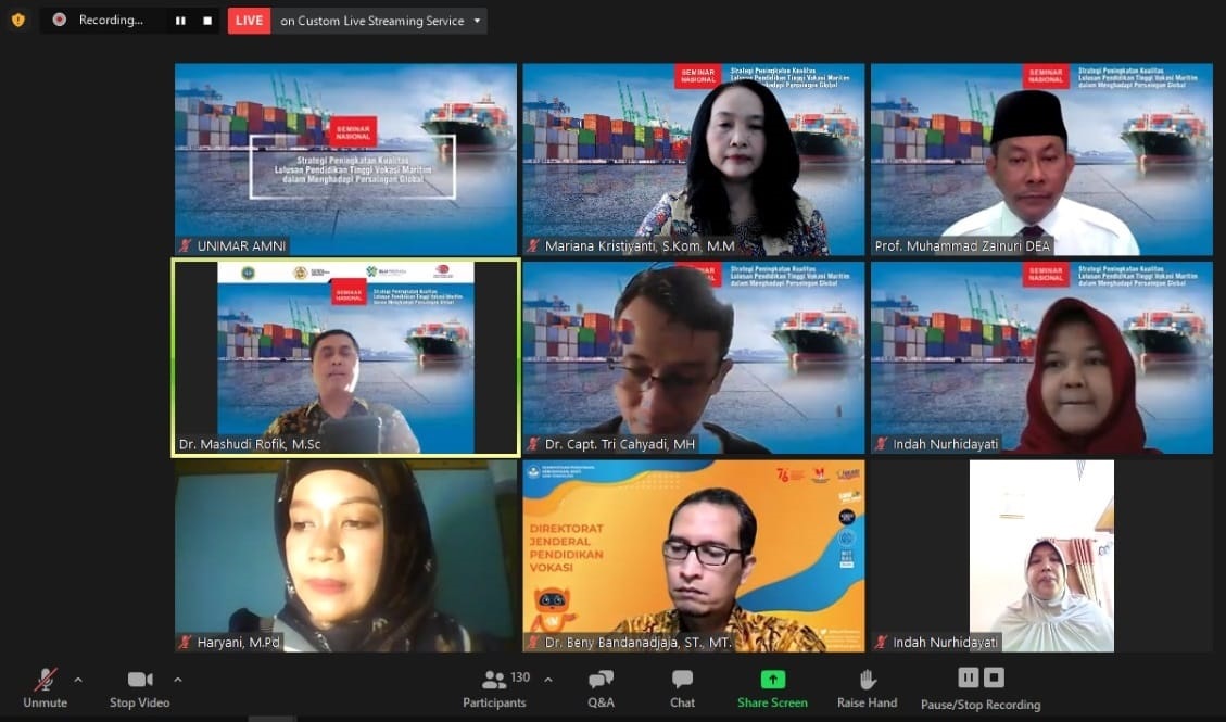 PIP Semarang-Forkom PT Maritim Sukses Gelar Webinar