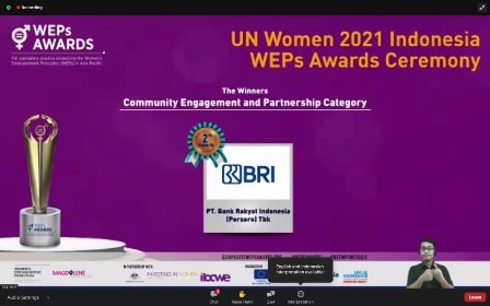 Dukung Kesetaraan Gender, BRI Raih Penghargaan UN Women 2021: Community Engagement & Partnership