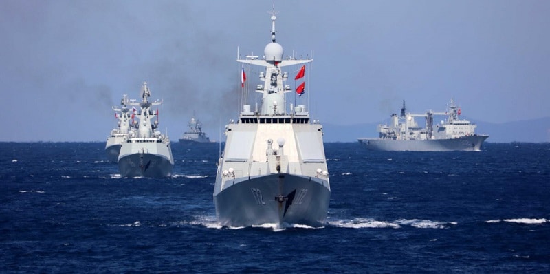 10 Kapal Militer Rusia dan China Berlayar Bersama di Selat Jepang