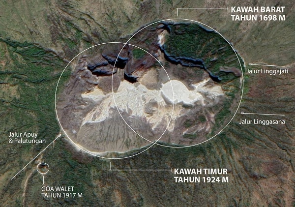 Ternyata Gunung Ciremai Punya 2 Kawah, Sunan Cirebon dan Bagian Timur