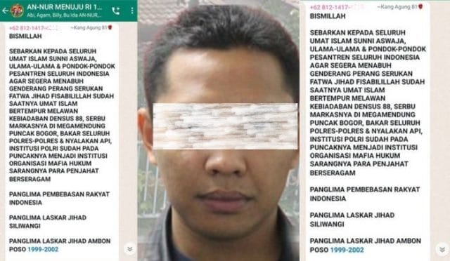 Beredar Seruan Jihad Lawan Densus 88 dan Bakar Polres, Siapa Agung Wijayanto?