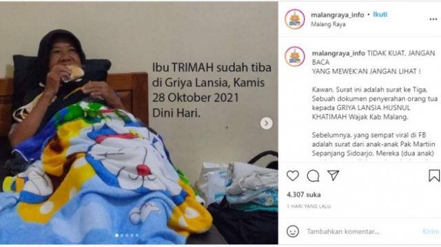 Balada Ibu Trimah, Anak Marah-marah Karena Nasib Malang Ibunya Viral