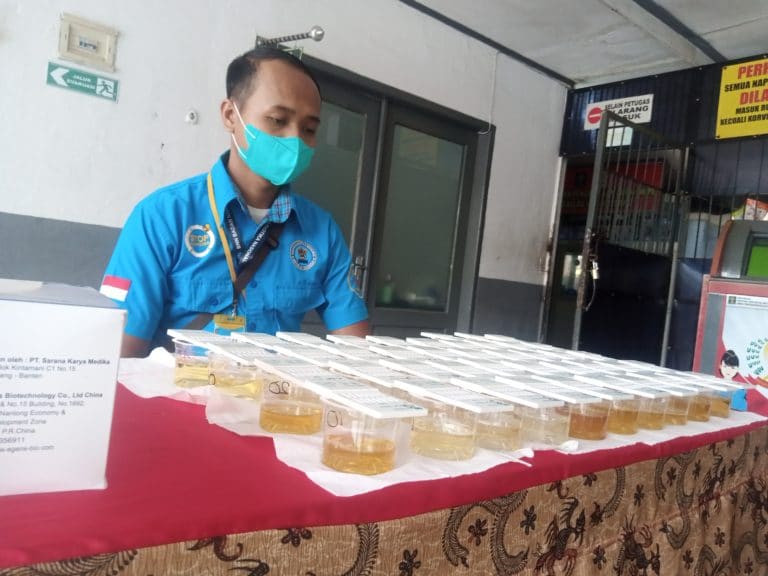 Puluhan Pegawai Lapas Kelas II B  Kabupaten Sumedang Jalani Tes Urine