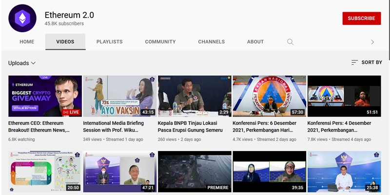 Akun YouTube BNPB Diretas, Siarkan Live Pembahasan Uang Crypto