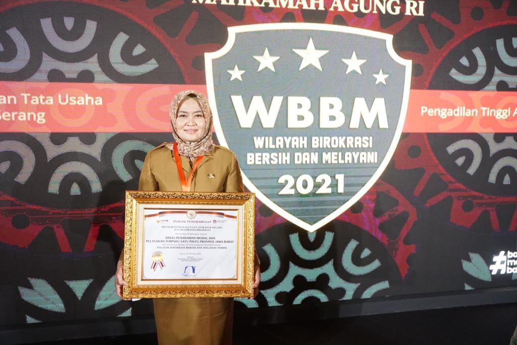 Keren! DPMPTSP Jabar Raih Penghargaan sebagai Wilayah Birokrasi Bersih dan Melayani 2021