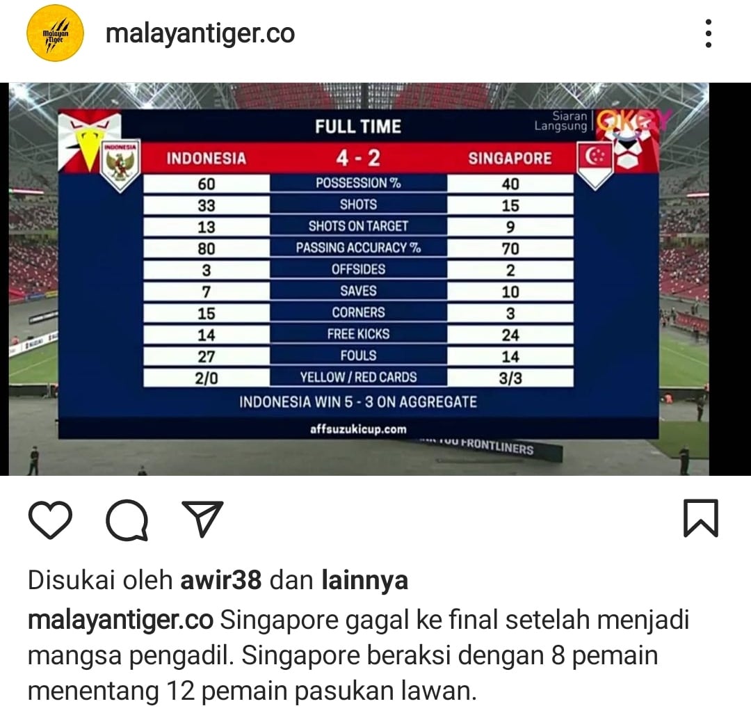 Media Malaysia: Timnas Singapura Gagal ke Final setelah Menjadi Mangsa Pengadil, Langsung Digeruduk Netizen In