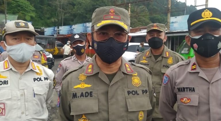 Dijaga Ketat, Perbatasan Puncak Pass Cipanas Cianjur – Bogor