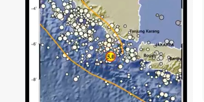 Tanggamus Lampung Diguncang Gempa Magnitudo 5,0