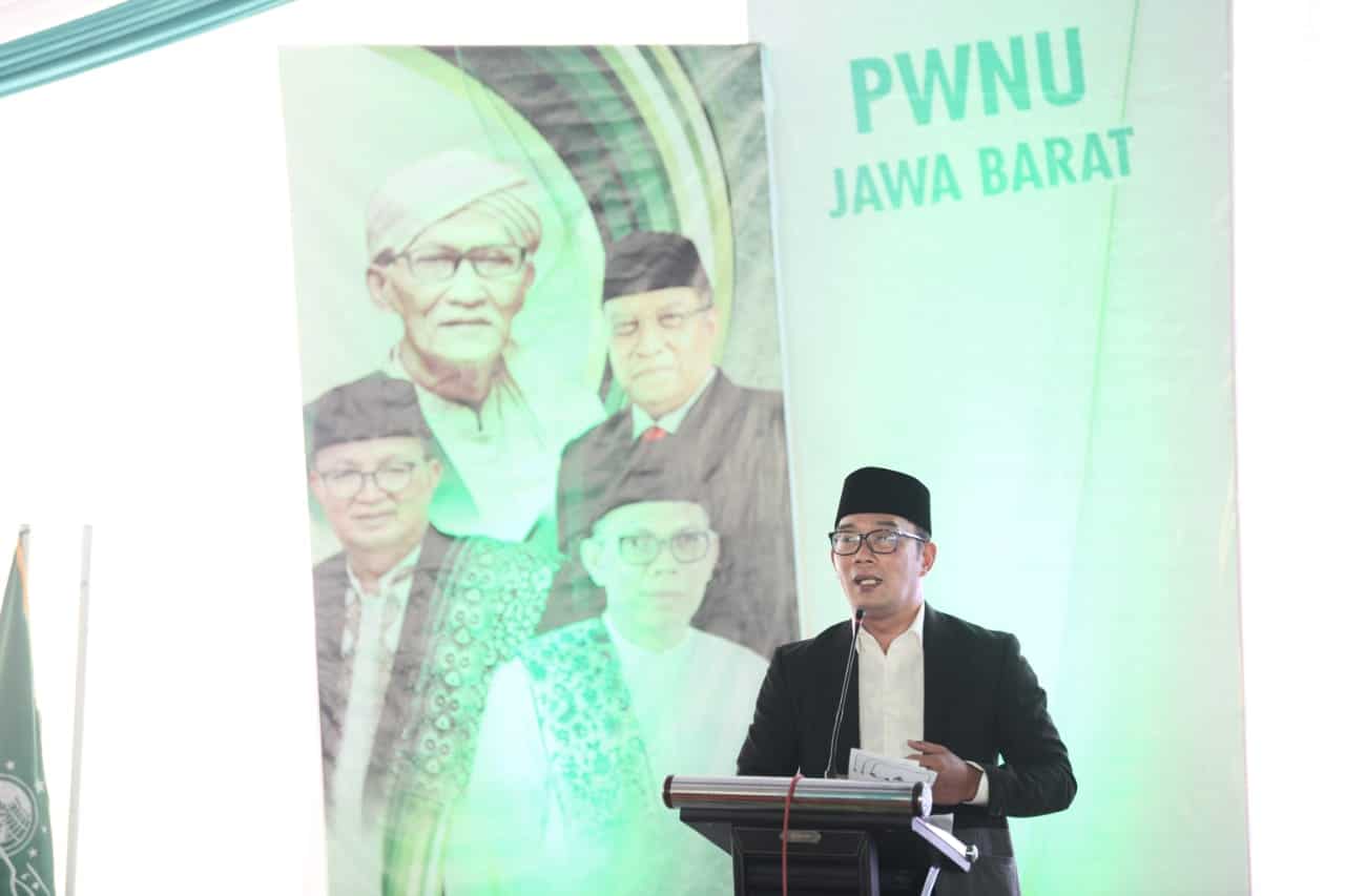 Saat di Indramayu, Ridwan Kamil Ajak PWNU Jawa Barat Bangun Pesantren Lansia dan Rumah Sakit