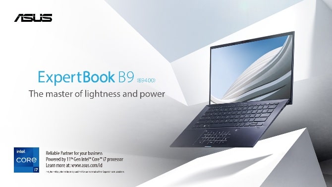 ASUS Perkenalkan ExpertBook B9400, Daya Tahan Baterai Hingga 20 Jam