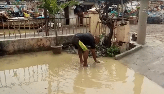 Banjir Rob Desa Gebang Mekar Mulai Surut, Langganan Setiap Tahun