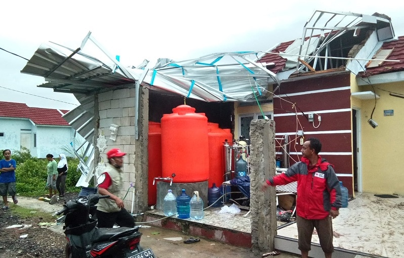 Puting Beliung Kalimaro dan Gebang, Puluhan Rumah Warga Rusak