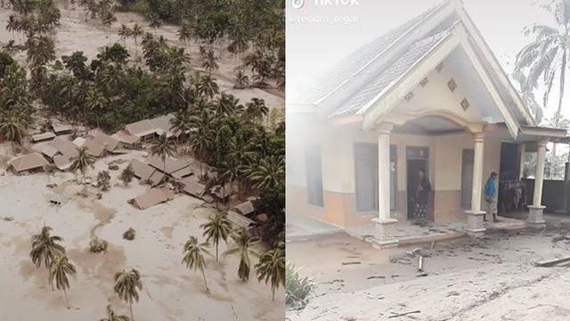 Viral! Rumah Pak Roh, Satu-satunya yang Selamat dari Terjangan Lahar Gunung Semeru