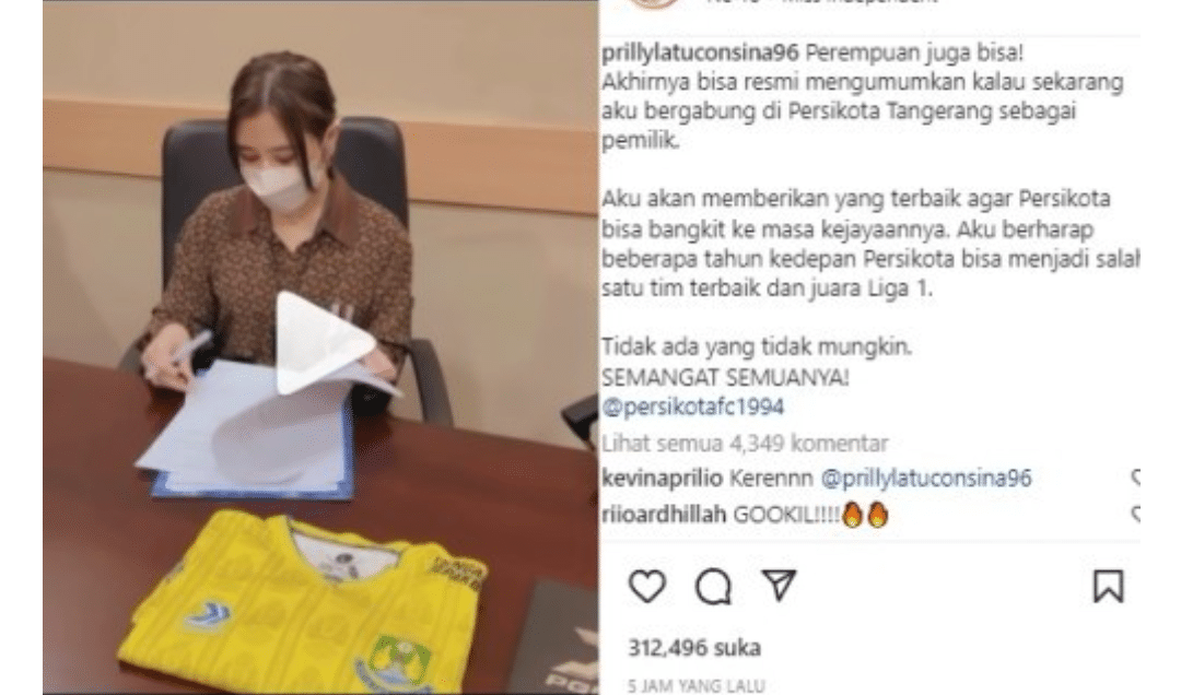 Prilly Latuconsina Pemilik Sah Persikota Tangerang : Perempuan Juga Bisa!