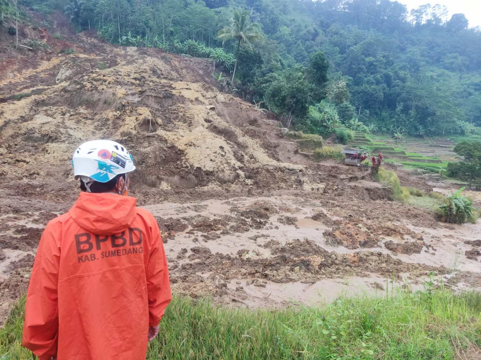 Bencana Longsor Terjadi di Desa Ciherang Sumedang Tadi Sore, Inilah Penyebabnya