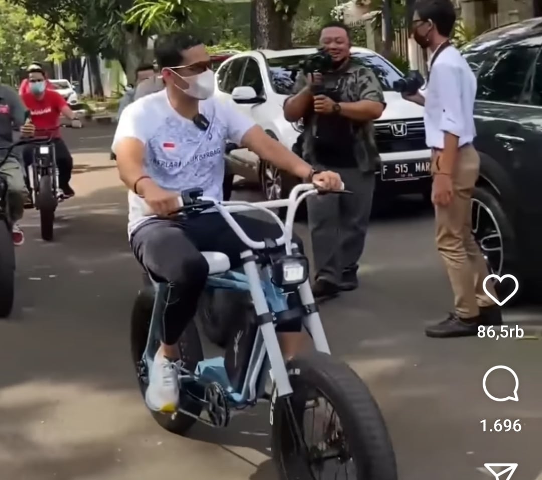 Dikenalkan Sandiaga Uno, Sepeda Listrik Ini Siap Produksi Masal di Majalengka