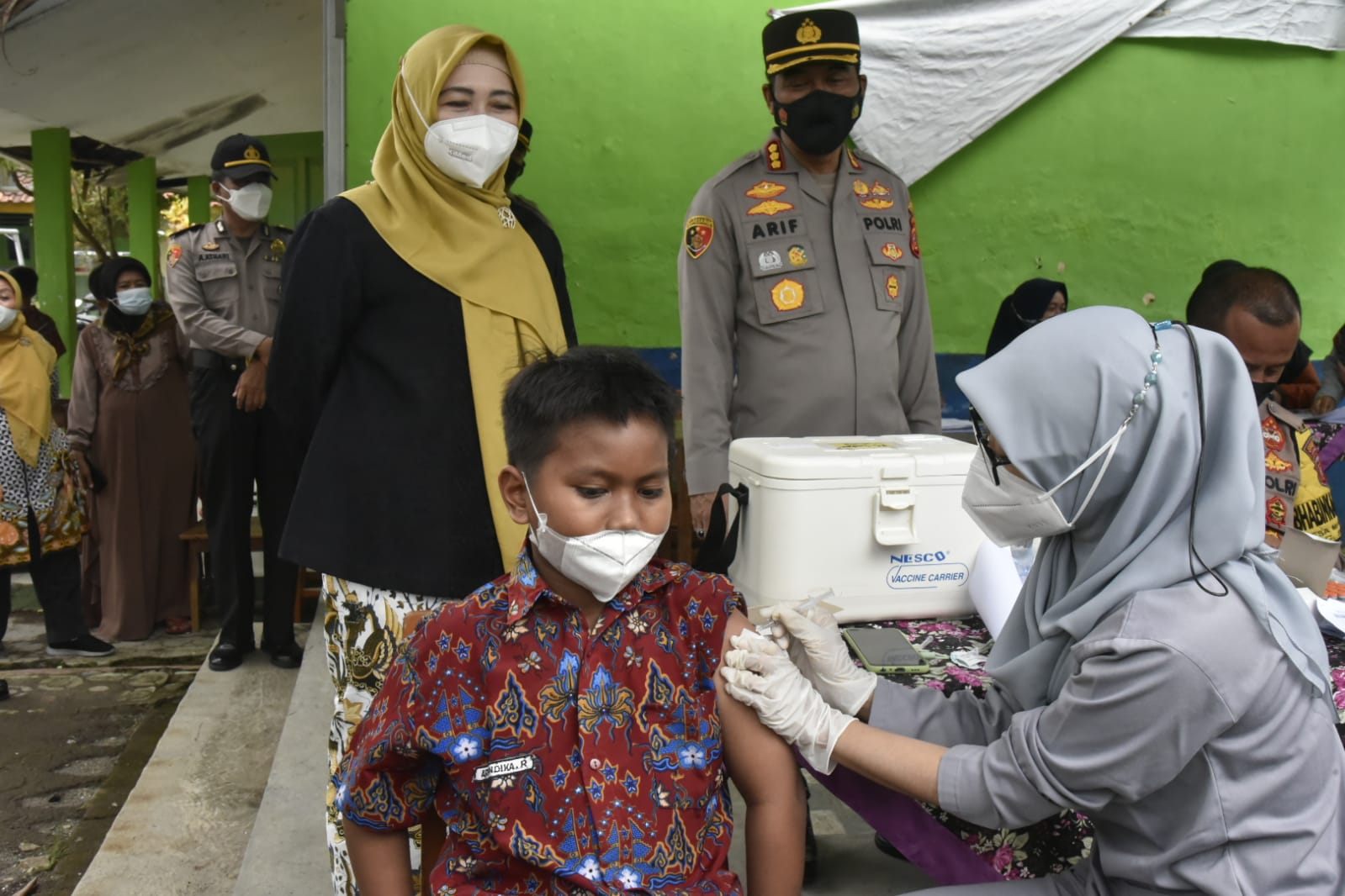 Tinjau Pelaksanaan Vaksinasi Anak, Begini Himbauan Kapolresta Cirebon