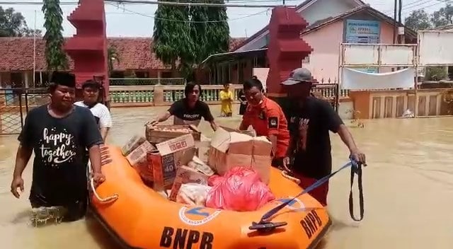 3.783 Jiwa Terdampak Banjir di Kecamatan Waled Kabupaten Cirebon