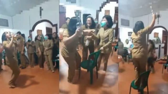 PNS Wanita Joget Bawa Miras, Naik Kursi, Klarifikasi Begini