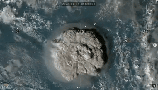 Tsunami Tonga, Detik-detik Gunung Berapi Bawah Laut Meletus Terekam Citra Satelit