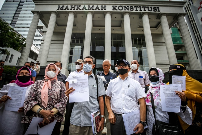 Sidang Pengujian UU Ditunda, 75 Pegawai MK Positif Covid-19