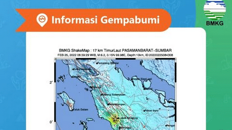 Gempa Magnitudo 6,2 Guncang Pasaman Barat, Terasa Hingga Malaysia