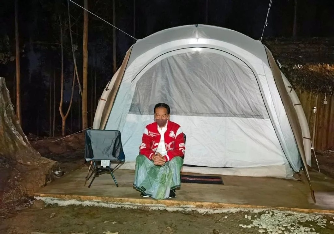 Jokowi Camping di IKN, Cerita Suasana Malam di Tengah Hutan Tadi Malam