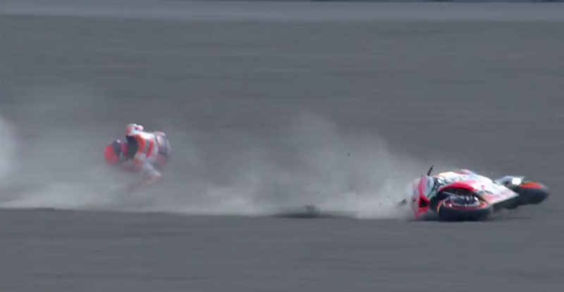FP2 MotoGP Mandalika, Kecelakaan Mengerikan Marc Marquez