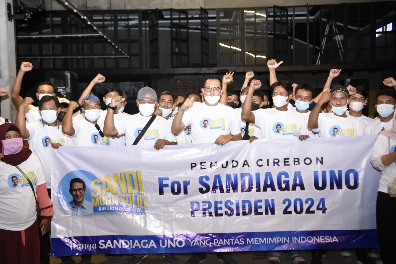 Relawan Sandi Muda Solid Cirebon Deklarasi Sandiaga Uno Capres 2024