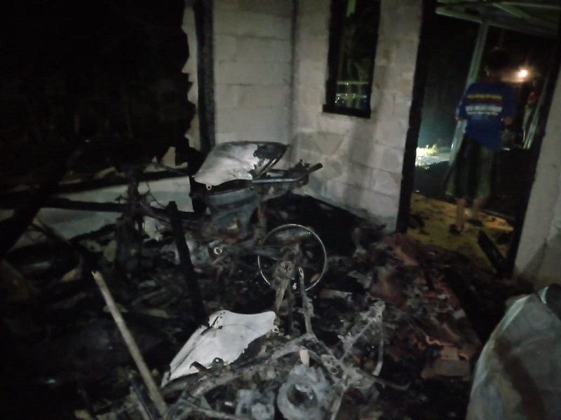 Kebakaran Rumah dan Bengkel di Cikedung Indramayu, Ditinggal Pemilik ke Cikampek