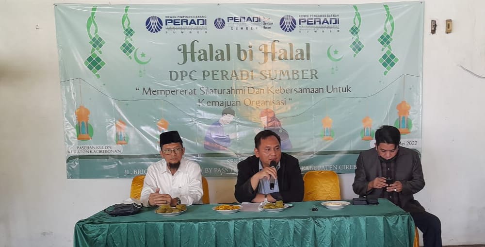 Halal bi Halal DPC Peradi Sumber, Dukung Penuh DPN Peradi Otto Hasibuan