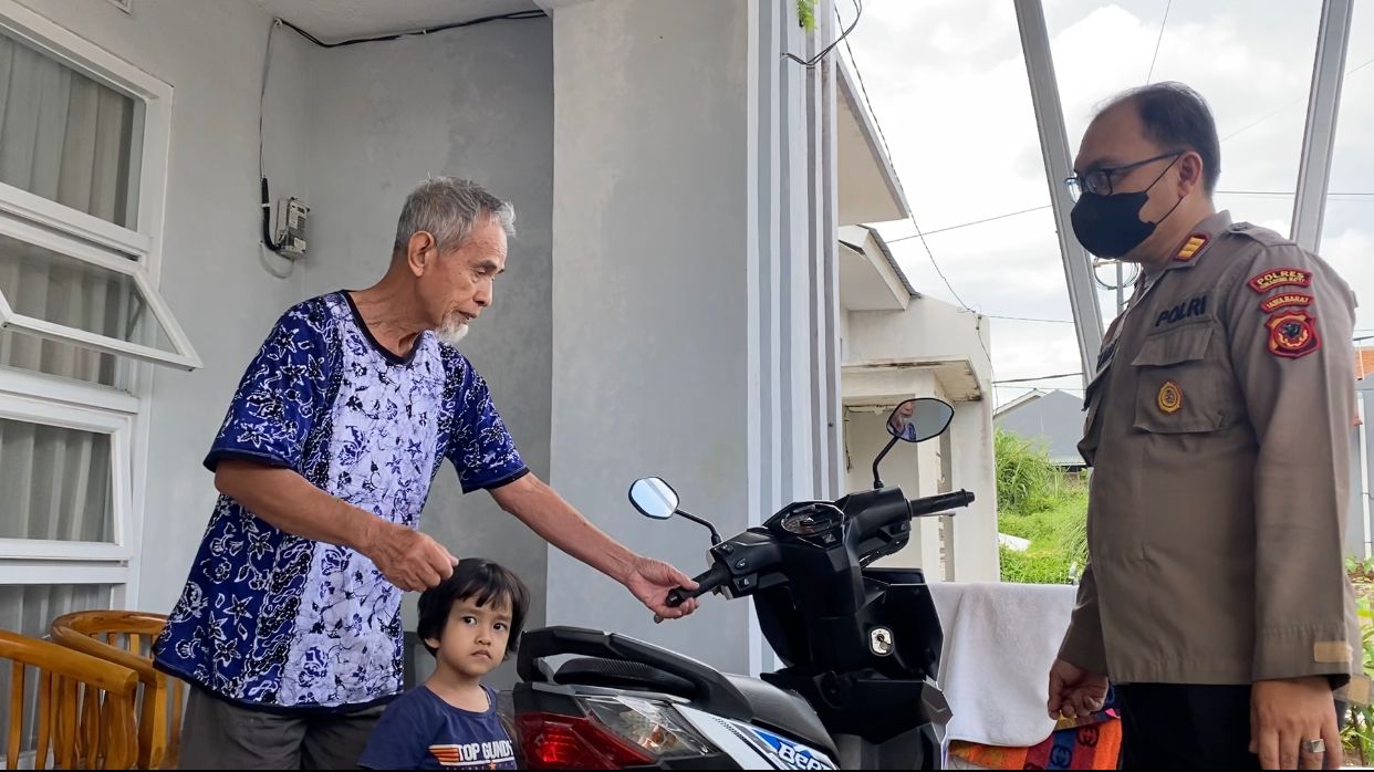 Polres Sukabumi Kembalikan Motor Warga yang Hilang di Warudoyong Selang Beberapa Jam