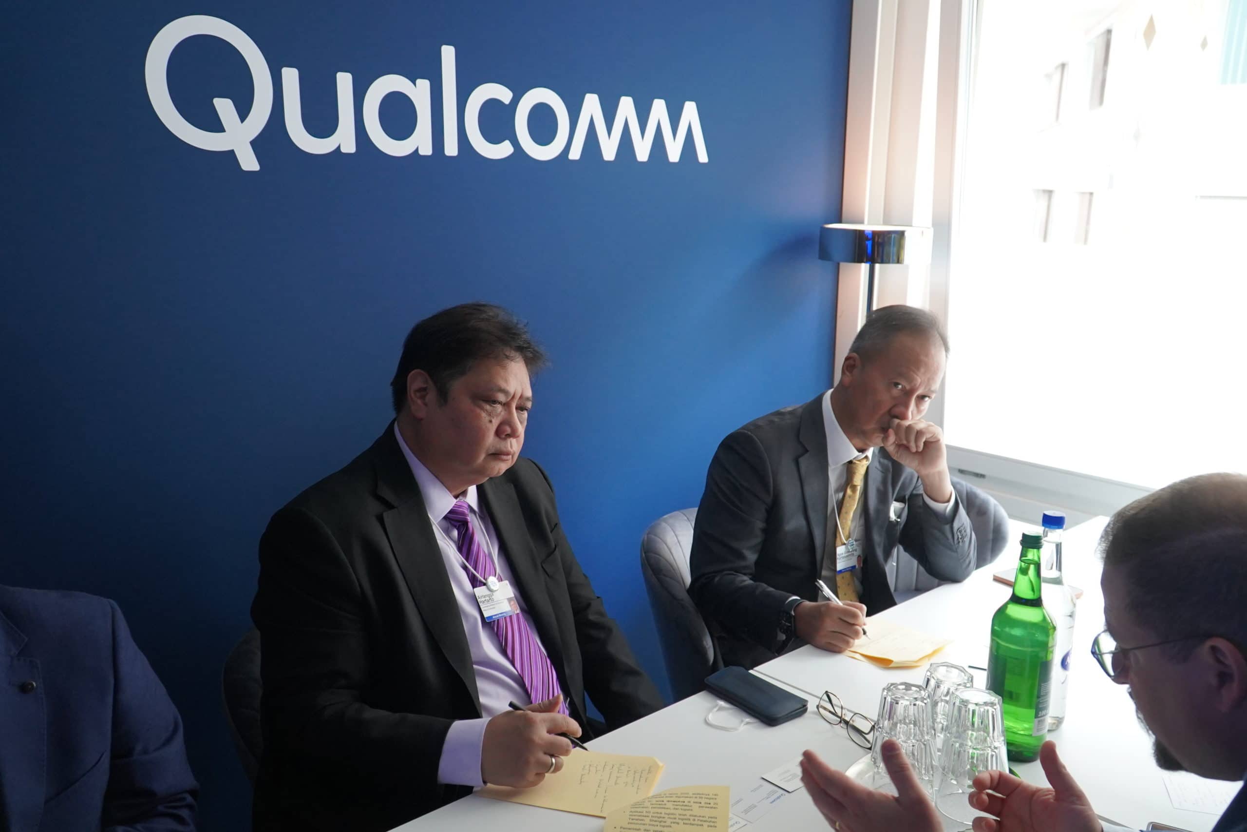 Menko Airlangga Bertemu CEO Qualcomm di WEFAM, Inilah Agenda yang Dibahas