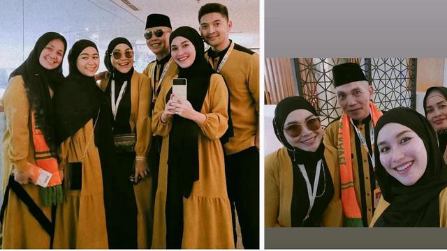 Ayu Ting Ting Umrah, Tampil Menawan dalam Balutan Hijab dan Tanpa Riasan